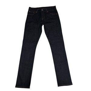 Levis 512 Mens White Oak Cone Denim Jeans Slim Taper 32X31 Blue Dark Wash USA